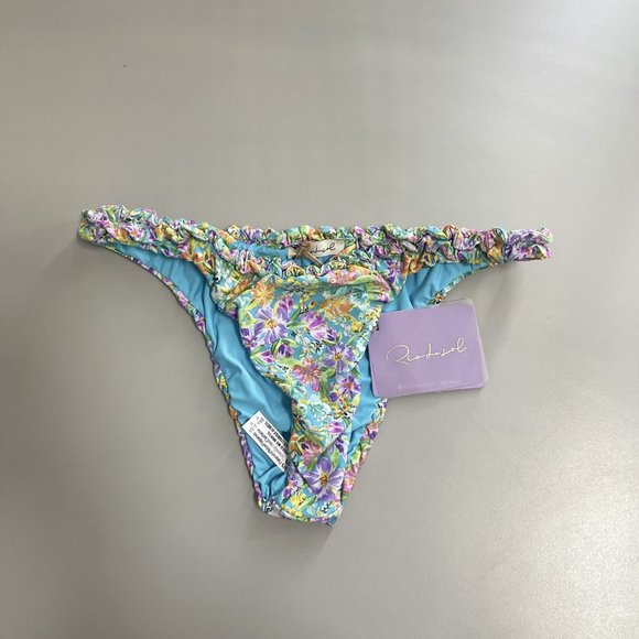 Rio De Sol Garden Leblon Tiny Bikini Bottom, Medium - Picture 4 of 5